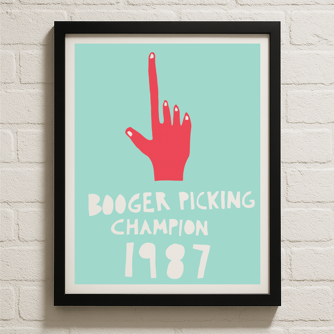Booger Picking Champion